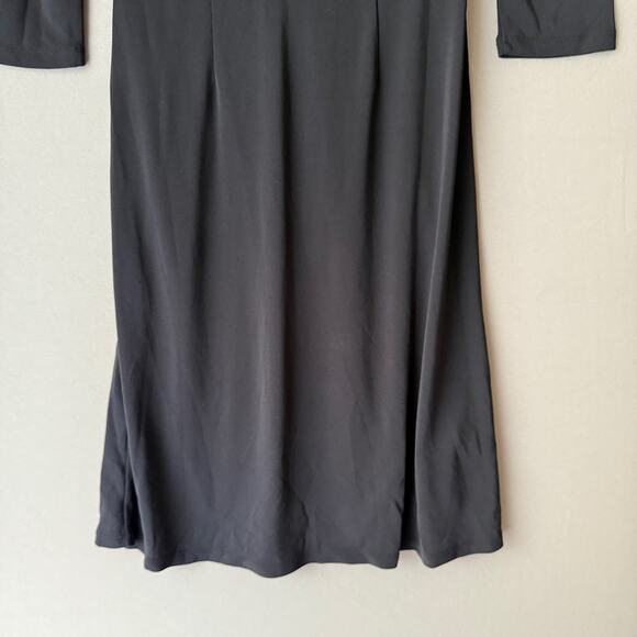 Ann Taylor LOFT Size 4 Black shift long sleeve mini Dress - Picture 9 of 9